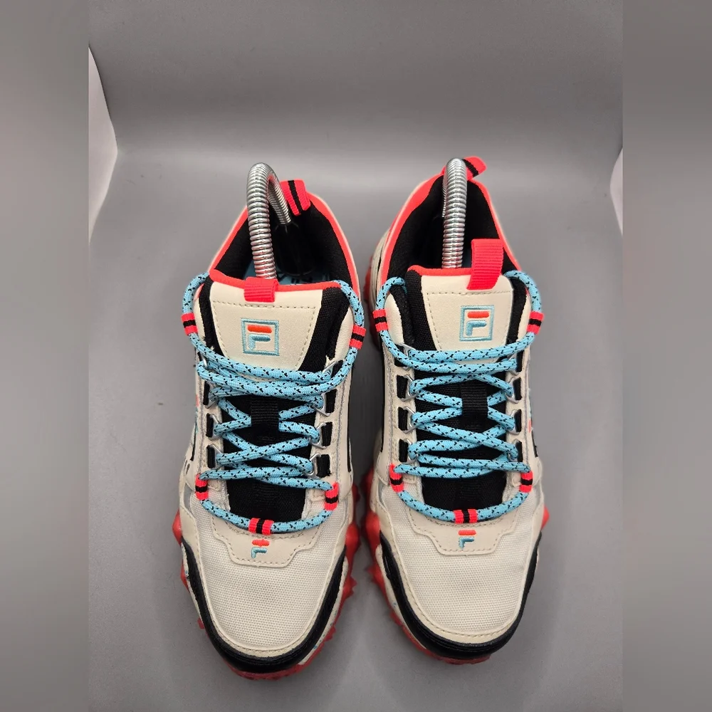 Fila Trail Running Sneakers Women’s Size 7 White Black Red Blue Outdoor Shoes - Picture 3 of 9